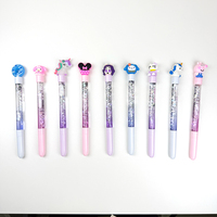 Stylo Gel Licorne Promotionnel avec Sable Mouvant, Cadeau Mignon en Plastique, Stylo à Paillettes Flottantes Dessin Animé 0.5mm Marque Ango Personnalisable