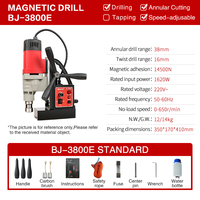 Perceuse magnétique à vitesse variable BAOJIE BJ-3800E, force magnétique de 14500N pour le perçage de l'acier