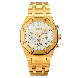 Skmei 9296 Top Brand Luxury Quartz Watch Chronograph Clock Fashion Small Three Needles Wristwatch