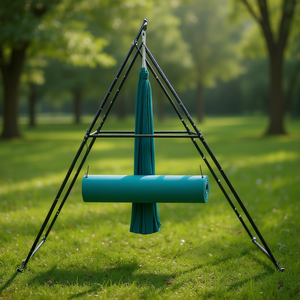 Hamaca de Yoga de 6.6 Yardas con Espuma EVA, Ajuste Horizontal de 4 Niveles y Vertical de 6 Niveles, Accesorios de Yoga, Unisex, Universal - Product Image 2