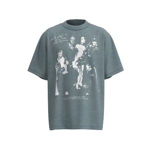 Camiseta de Hombre 100% Algodón Transpirable con Estampado de Personajes Culturales de Rock, Estilo Hip-Hop Urbano, Nueva Colección de Verano, Venta al Por Mayor de Fábrica - Product Image 4