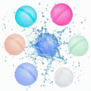 Ballons d'<span class=keywords><strong>eau</strong></span> réutilisables en silicone à remplissage rapide, jouets de combat aquatique pour enfants, rechargeables, pour piscine, plage, fête en plein air, cadeau d'été - Product Image 1