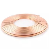 Tube en cuivre pur C10200 Imperial de 58 pouces à haute conductivité pour toiture de villa, pipeline de climatisation VRF commercial extérieur
