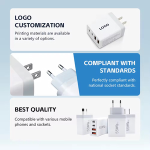 Cabezal de carga rápida <span class=keywords><strong>original</strong></span> de fábrica EU AU US UK 55W <span class=keywords><strong>cargador</strong></span> de pared con interfaz USB tipo C dual <span class=keywords><strong>para</strong></span> productos electrónicos - Product Image 3