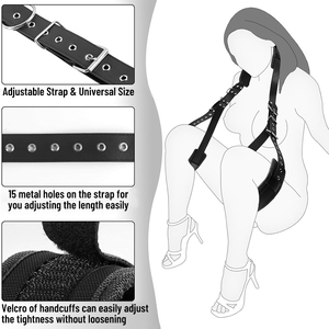 Restricción de Piernas Ajustable para Bondage BDSM con Esposas Extraíbles, Juguete Sexual para Adultos - Product Image 3