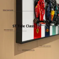 Cadre mural de rangement pour modèles de voitures de course 2025 - Vitrine 3D en alliage d'aluminium pour accessoires de blocs de construction