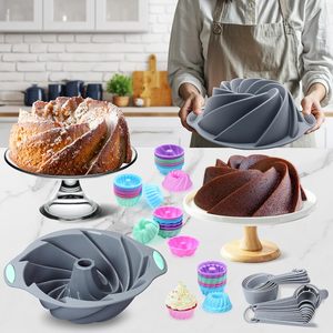 Moules à gâteau en silicone antiadhésifs personnalisables avec logo, pour pain, muffins, pizza – Outils de cuisson, ensemble de moules à pain - Product Image 4