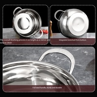 Casserole en acier inoxydable au design classique, durable, pour la cuisson à la vapeur, compatible avec tous les types de cuisinières, grande capacité