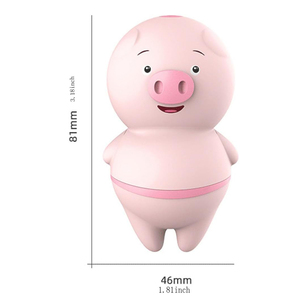 Jump Egg Vibrator Cute Pig Shape <strong>Mini</strong> Silicone Recharge Clitoral Vibrator G Spot Vibrator Adult Sex Toy for Women Man - Product Image 2