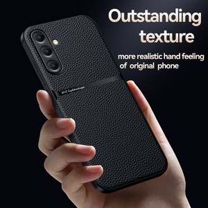 Étui de téléphone magnétique en cuir mat de luxe pour <span class=keywords><strong>Samsung</strong></span> Galaxy S26 S25 S24 S23 S22 S21 Ultra + <span class=keywords><strong>FE</strong></span>, coque de protection souple en TPU - Product Image 2
