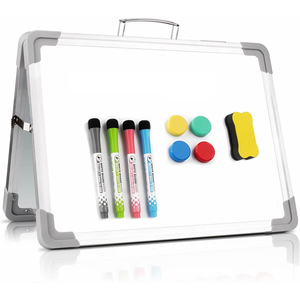 Double Sided Desktop <strong>Whiteboard</strong> and <strong>Mini</strong> Foldable Magnetic <strong>Whiteboard</strong> for Students and Kids Drawing - Product Image 2