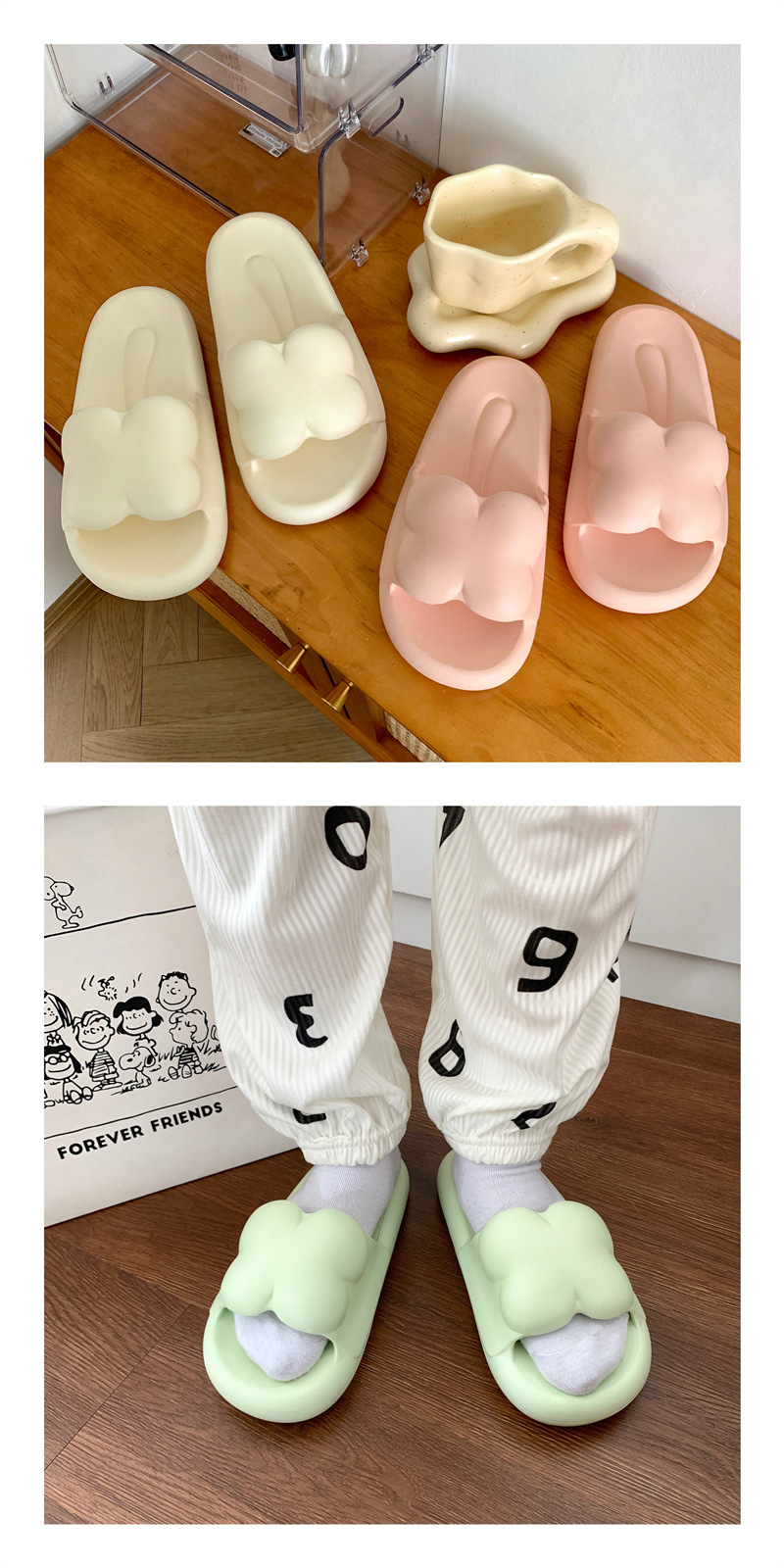 Thick Platform Bathroom Home Slippers Rubber PVC Slides Slippers for Women