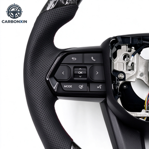 พวงมาลัยหนังคาร์บอนไฟเบอร์แบบกำหนดเองสำหรับ Hilux Land Cruiser Prado Corolla สไตล์สปอร์ต - Product Image 4