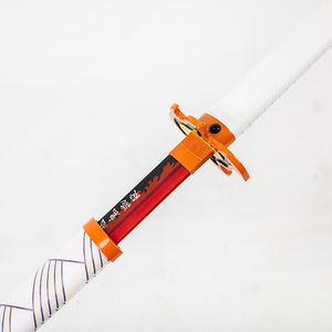 ดาบนิชิริน rengoku kyojuro Katana 102ซม. ดาบคาร์บอนสามารถส่องแสงใบมีดอะนิเมะคอสเพลย์ของสะสม - Product Image 5