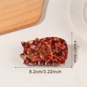 Yi YHJ 女式现货发饰卡通动漫可爱8厘米猫设计PVC鲨鱼夹定制发夹快速发货 - Product Image 4