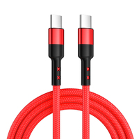 Cable de Carga Rápida PD Tipo C a Tipo C de Nailon Trenzado de 60 W para Samsung, Cable USB C de 20 W para iPhone