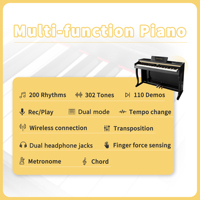 LeGemCharr Upright Piano Keyboard Digital Piano Electrico Instrumentos Musicales Profession Piano