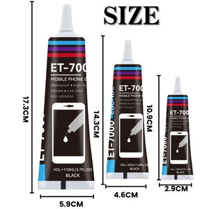 กาวดำ T7000 ขนาด 15 มล. รองรับ OEM สำหรับซ่อมกระจกหลังโทรศัพท์ ซ่อมแบตเตอรี่ ซ่อมหน้าจอ แข็งแรง ทนทานต่อการสั่นสะเทือน ยืดหยุ่นได้ - Product Image 1
