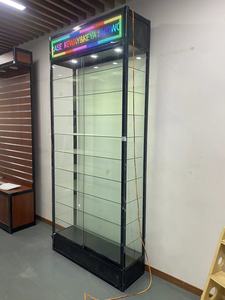 New Design Smoke Store <b>Case</b> 5 Glass Shelves <b>Wall</b> Cabinet Glassware <b>Display</b> Shop Furniture Cabinets Glass Showcase - Product Image 5