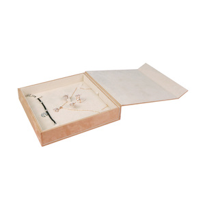 Custom Luxury Cardboard Ribbon Ring Earring Pendant Necklace Jewelry Set Packaging Box With Logo