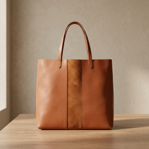 Bolsos de Mano para Mujer, Hechos a Mano, de Cuero Genuino, Impermeables, con Cierre de Cremallera Antirrobo, Ligeros, de Moda, con Capacidad de 3L+ - Product Image 3