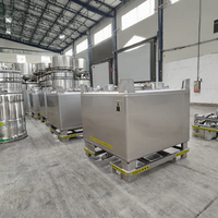 Réservoir IBC en acier inoxydable de qualité alimentaire 1000L avec garantie de 3 ans pour le stockage multi-usages d'eau, de vin et d'alcool, facile à utiliser