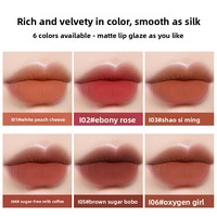 Gloss à lèvres mat durable, soyeux, non-collant, effet velours, crème, maquillage, gloss à lèvres mat en gros