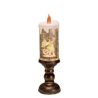 Meilleure vente transfrontalière : Bougie musicale flocon de neige rotative, boîte à scènes, ornement boule de neige, cadeau de Noël