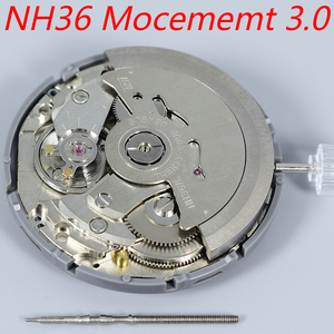 <span class=keywords><strong>Mouvement</strong></span> de montre automatique en acier inoxydable NH36 avec couronne à 3 et 3,8 heures, étanche, dateur, pièces de rechange NH36A - Product Image 3