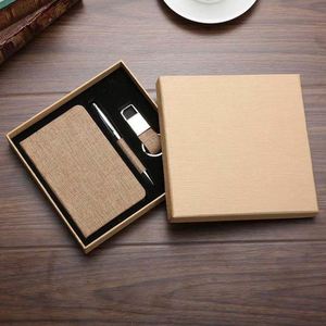 Set de Regalo Promocional de Papelería Empresarial Personalizable para Oficina, Set de Regalo de Cuaderno de Negocios A6 con Tapa Dura, Bolígrafo y Llavero - Product Image 3
