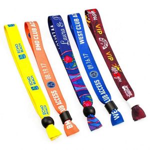 Pulseras de Tela de Poliéster con Cinta, Personalizadas con Logotipo, de Lujo, Ecológicas, de Alta Calidad, para Eventos y Festivales, Regalo Promocional - Product Image 3
