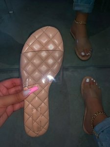 Latest Clear Trendyvladies Wide Feet Friday Jelly Sandals Soft Outdoor Transparent Holiday Beach Slipperwaffle <b>Slides</b> Slippers - Product Image 4