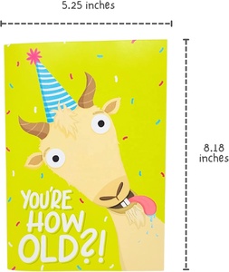 Tarjeta de cumpleaños divertida Screaming Goat <span class=keywords><strong>Meme</strong></span> Sound and Shaking Head Motion Bday Tarjetas de felicitación - Product Image 2