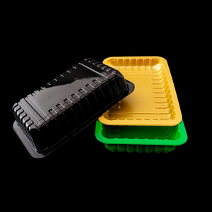 Hộp nhựa dùng một lần đựng thức ăn có logo tùy chỉnh, khay đựng pizza/há cảo có nắp, khay nhựa dùng một lần thân thiện với môi trường - Product Image 6