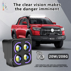 <span class=keywords><strong>KLT</strong></span>, le nouveau design de projecteur LED carré blanc-jaune-ambre, lampe de <span class=keywords><strong>conduite</strong></span> tout-terrain, lampe de travail LED pour voiture et camion - Product Image 5