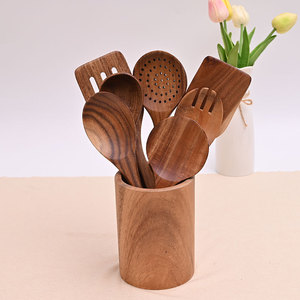 Cuillère de <span class=keywords><strong>cuisine</strong></span> en teck naturel fabriquée en Chine, <span class=keywords><strong>ustensiles</strong></span> en bois pour la <span class=keywords><strong>cuisine</strong></span> de haute qualité - Product Image 6