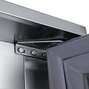 Réfrigérateur commercial adapté, 4 portes, en acier inoxydable, congélateur supérieur, double température, réfrigérateur de cuisine - Product Image 6