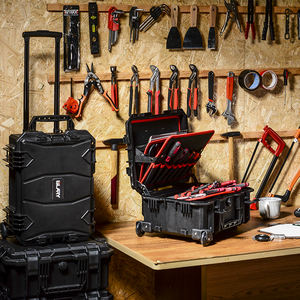 Caja de herramientas protectora para carro GLARY con ruedas, caja de almacenamiento de herramientas de plástico duro impermeable, caja de herramientas eléctricas de viaje rodante - Product Image 5