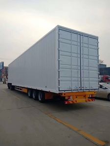 Semi-remorque à plateau fermé en acier à 3 essieux, 60 tonnes, type fourgon, pour marchandises sèches, avec une charge utile maximale de 70 000 kg, à vendre - Product Image 1