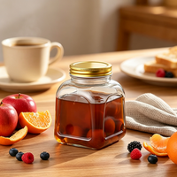Pot de conservation en verre grande capacité 250 ml 500 ml 750 ml avec couvercle en métal