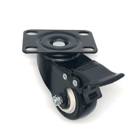 Roue de chaise industrielle de meubles de vente chaude roulette pivotante en PVC PU de 2 pouces 50MM avec frein