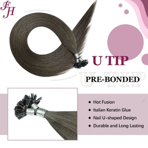 FH Factory <b>Cheap</b> Price #7 Nail U Tip Keratin Hair <b>Extension</b> 100% Human Hair U Tip Hair - Product Image 2
