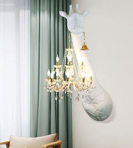 Hiện đại sáng tạo Deer Head LED Tường đèn E27 cơ sở Đèn sàn treo Mặt dây chuyền cho nhà khách sạn biệt thự trang trí nội thất - Product Image 3