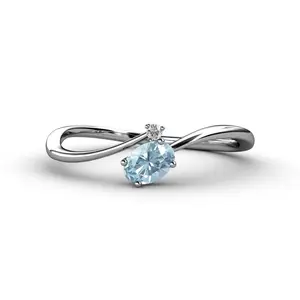 925 Zilveren Sterling Kay Juweliers Blauw Topazfashion Traanblauw Topaz Ringdavid Chatelaine Ring Blue Topaz