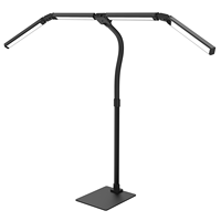 Lampe de bureau LED à quatre têtes, 113 cm de long, rotative, multi-angles, tactile, en aluminium, pour étudiants, bureau, grand écran, lampe d'ordinateur