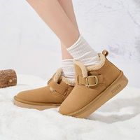 Bottes d'hiver en daim pour femmes, style décontracté classique, nouvelles bottes d'hiver personnalisables, épaisses et chaudes, chaussures d'hiver pour femmes