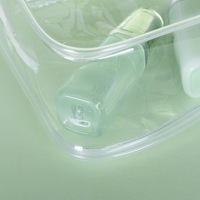 Pochette de maquillage transparente en PVC, étui cosmétique de voyage, résistant à l'eau et portable avec fermeture éclair