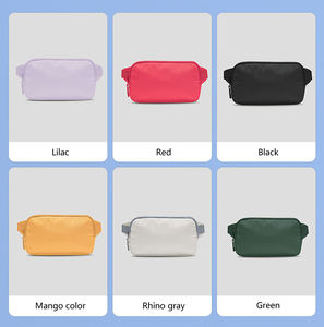 Sac de sport de yoga pour <span class=keywords><strong>femme</strong></span> 1L, sac banane réglable avec <span class=keywords><strong>ceinture</strong></span> de taille en rouge pour la vente flash bleue, sac banane partout - Product Image 4