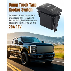 Interrupteur à bascule double momentané ON-OFF-ON 20A 12V pour bâches de camions-bennes et systèmes anti-givre, remplace 13979 - Product Image 5
