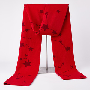 Écharpe longue rayée rouge 100 % <span class=keywords><strong>laine</strong></span>, douce et chaude, tricotée, vintage, isolante thermiquement pour l'hiver, <span class=keywords><strong>cache</strong></span>-<span class=keywords><strong>cou</strong></span> pour hommes, personnes âgées et parents - Product Image 3